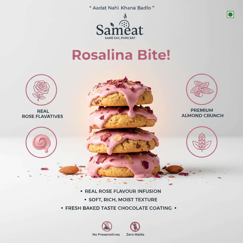 Rosalina Bites – Rose Almond Cookies (No Maida, Gluten-Free)