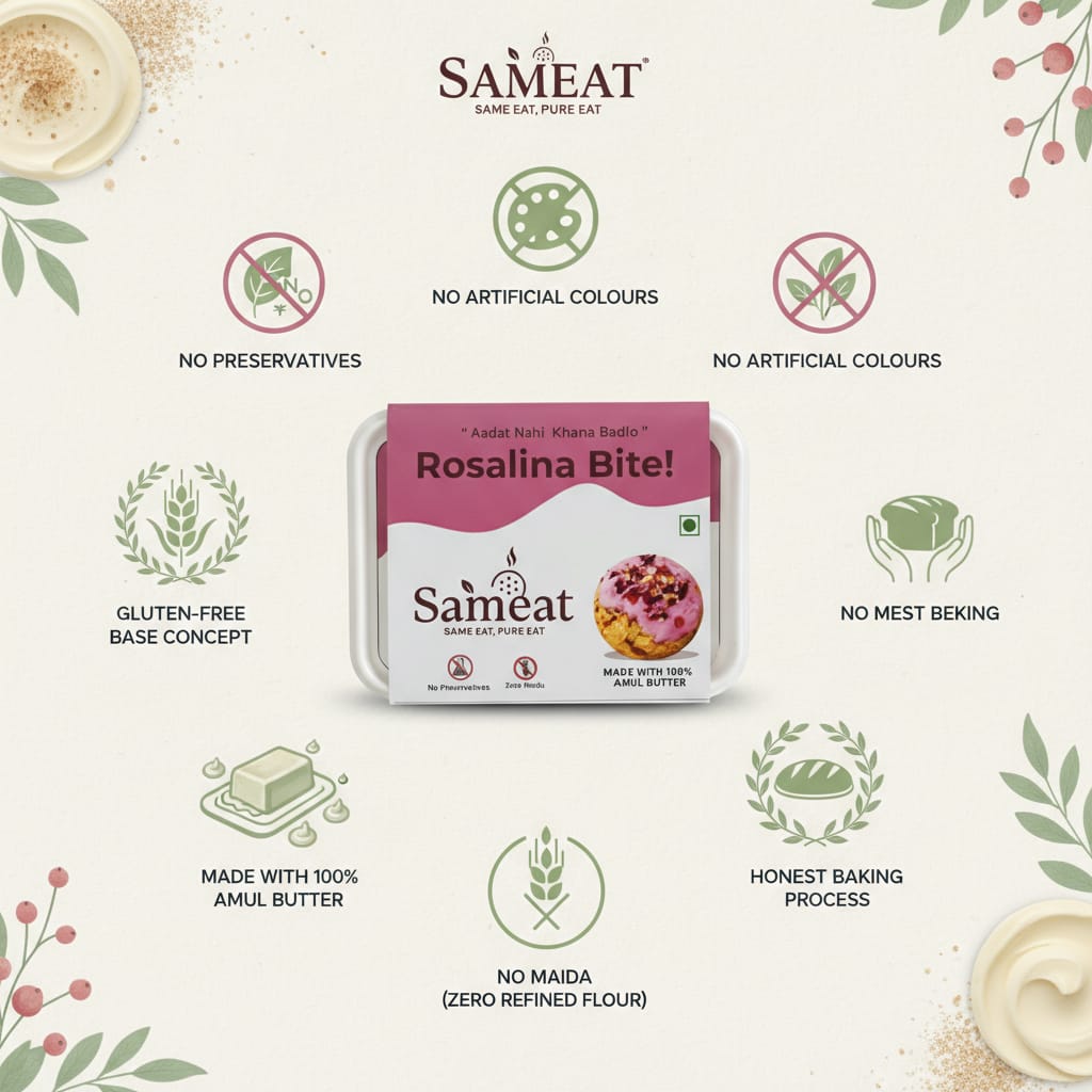 Rosalina Bites – Rose Almond Cookies (No Maida, Gluten-Free)