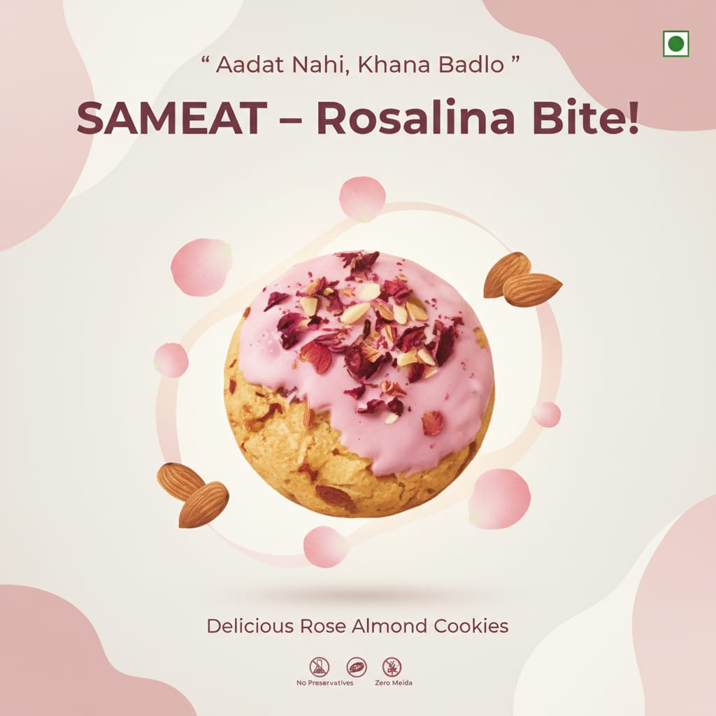Rosalina Bites – Rose Almond Cookies (No Maida, Gluten-Free)
