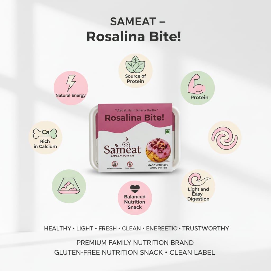 Rosalina Bites – Rose Almond Cookies (No Maida, Gluten-Free)